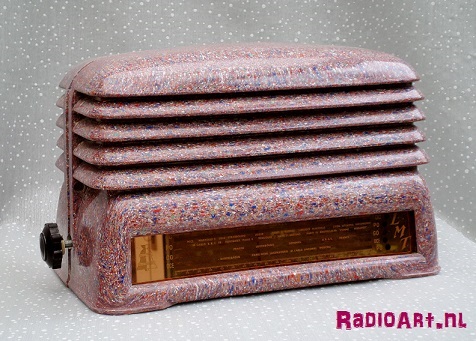 KB Kolster Brandes BM20 bakelite art deco radio mottled